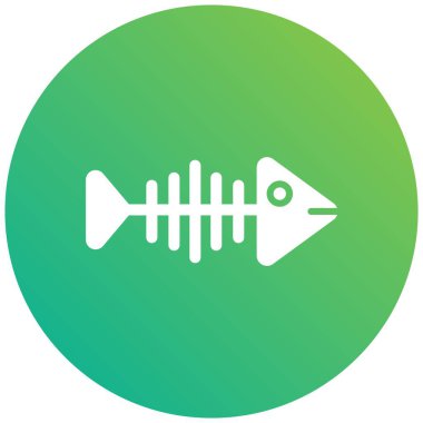 Balık Kuyruğu Vektör Simgesi Tasarımı Çizimi