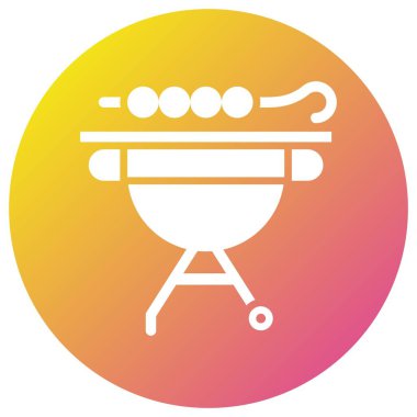 Bbq Vektör Simgesi Tasarım İllüstrasyonu