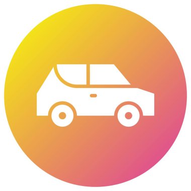 Araba Vektörü Simgesi Tasarım İllüstrasyonu