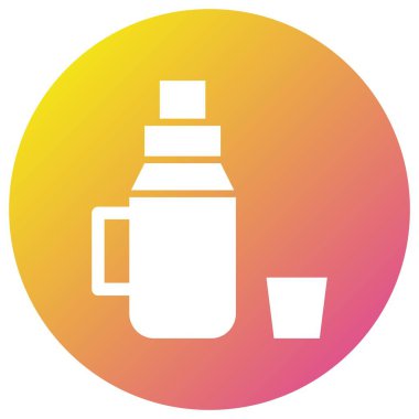 Termos Vektör Simgesi Tasarım Çizimi