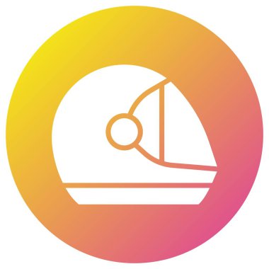 Miğfer Vektörü Simgesi Tasarım İllüstrasyonu