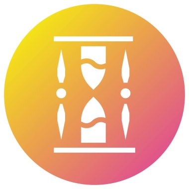 Kum Saati Vektör Simgesi Tasarım Çizimi