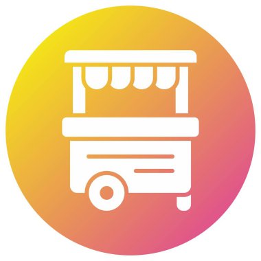 Sokak Gıda Vektörü Simgesi Tasarım Çizimi