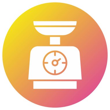 Ağırlık Ölçekli Vektör Simgesi Tasarım İllüstrasyonu