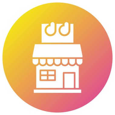 Et dükkanı Vektör Simgesi Tasarım İllüstrasyonu