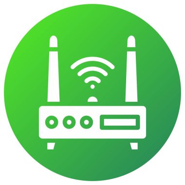 Wifi router Vektör Simgesi Tasarım İllüstrasyonu