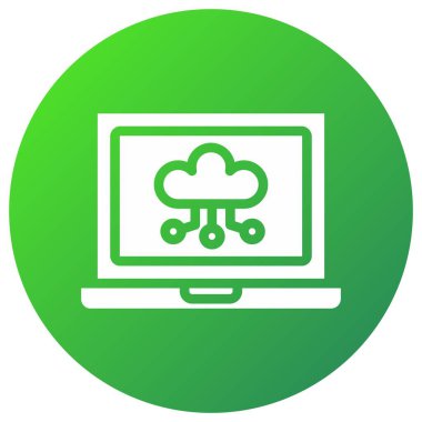 Bulut Vektörü Simgesi Tasarım İllüstrasyonu