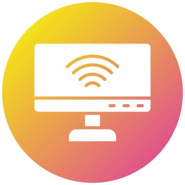 Kablosuz Bağlantı Vektör Simgesi Tasarım İllüstrasyonu