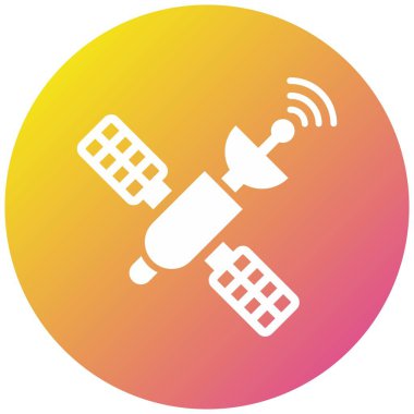 Uydu Vektör Simgesi Tasarım İllüstrasyonu