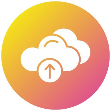 Bulut Gönderme Vektörü Simgesi Tasarım İllüstrasyonu