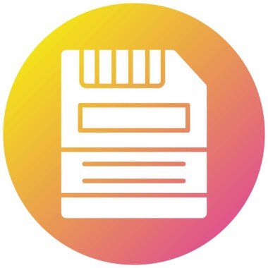 Disket Vektör Simgesi Tasarım İllüstrasyonu