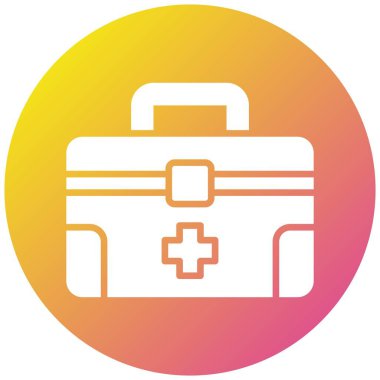 İlk Yardım Kiti Vektör Simgesi Tasarım İllüstrasyonu