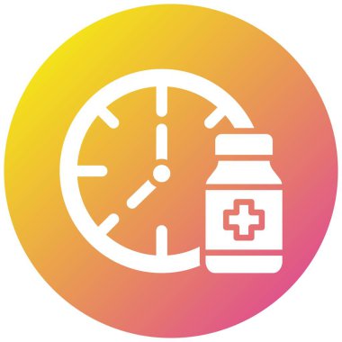 Saat Vektörü Simgesi Tasarım İllüstrasyonu