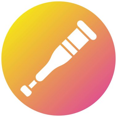 Koltuk değnekleri Vektör Simgesi Tasarımı Çizimi