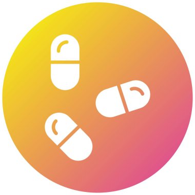 Kapsül Vektör Simgesi Tasarım İllüstrasyonu