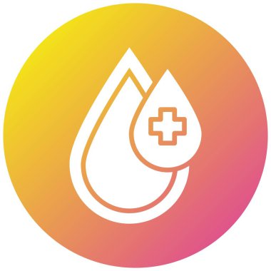 Kan Vektörü Simgesi Tasarım Çizimi