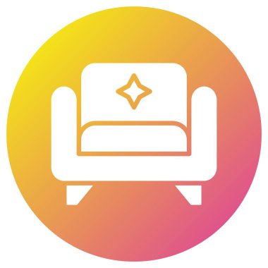 Kol Koltuğu Vektörü Simgesi Tasarım İllüstrasyonu