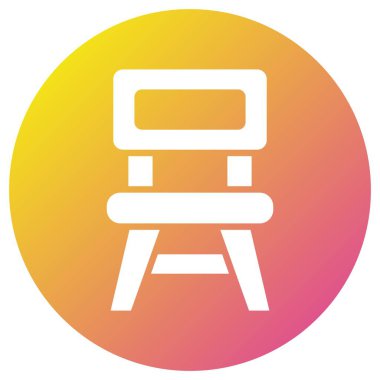 Sandalye Vektörü Simgesi Tasarım İllüstrasyonu