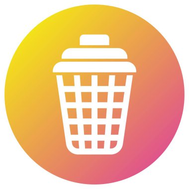 Çamaşır Sepeti Vektör Simgesi Tasarım İllüstrasyonu