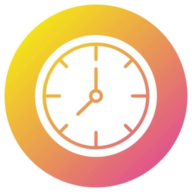 Duvar Saati Vektör Simgesi Tasarım İllüstrasyonu