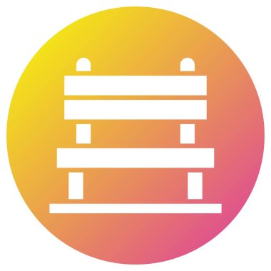 Bench Vektör Simgesi Tasarım İllüstrasyonu