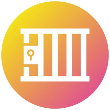 Hapishane Vektörü Simgesi Tasarım İllüstrasyonu