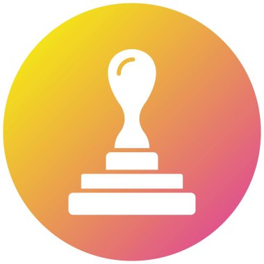 Lastik Damga Vektör Simgesi Tasarım İllüstrasyonu