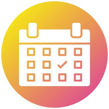 Takvim Vektörü Simgesi Tasarım İllüstrasyonu