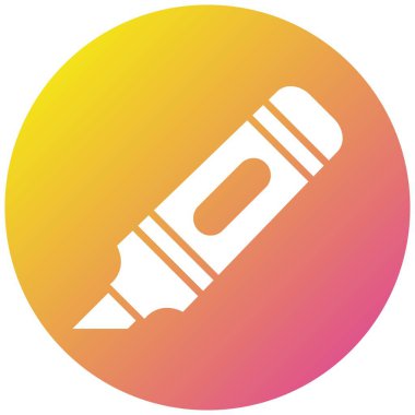 Vurgulayıcı Vektör Simgesi Tasarım İllüstrasyonu