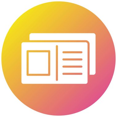 Kartpostal Vektörü Simge Tasarımı İllüstrasyonu