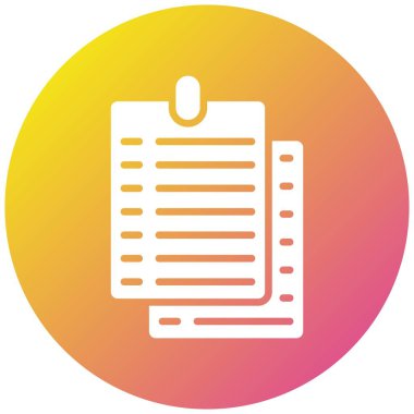 Yapışkan Not Vektör Simgesi Tasarım İllüstrasyonu