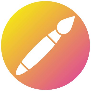 Fırça Vektörü Simgesi Tasarım İllüstrasyonu