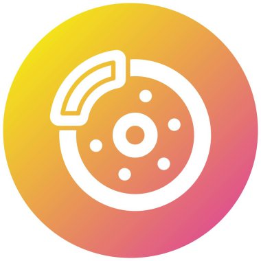 Disk Kırma Vektör Simgesi Tasarım İllüstrasyonu