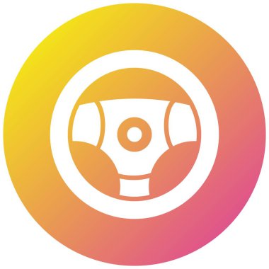 Direksiyon Tekerleği Vektör Simgesi Tasarım İllüstrasyonu