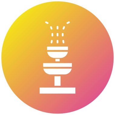 Çeşme Vektörü Simgesi Tasarım İllüstrasyonu