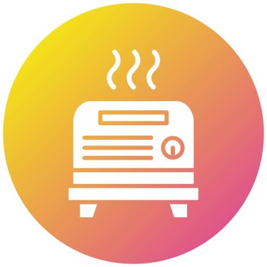 Tost Makinesi Vektörü Simgesi Tasarım İllüstrasyonu