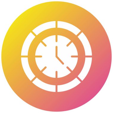 Saat Vektörü Simgesi Tasarım İllüstrasyonu