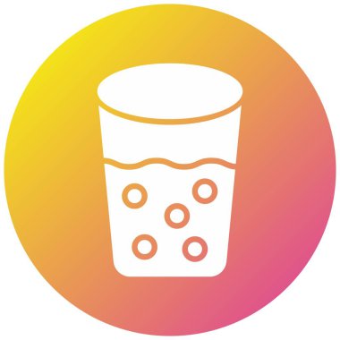 Çekilen Cam Vektör Simgesi Tasarım İllüstrasyonu