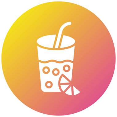 Limonata Vektör Simgesi Tasarım İllüstrasyonu