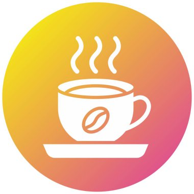 Espresso Vektör Simgesi Tasarım İllüstrasyonu