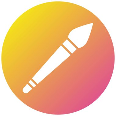 Fırça Vektörü Simgesi Tasarım İllüstrasyonu