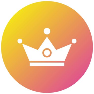 Crown Vektör Simgesi Tasarım İllüstrasyonu