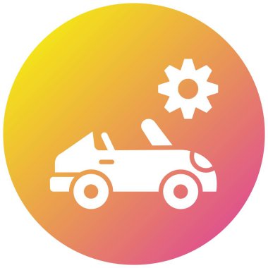 Otomobil servisi Vektör Simgesi Tasarım İllüstrasyonu