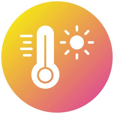 Termometre Vektör Simgesi Tasarım İllüstrasyonu