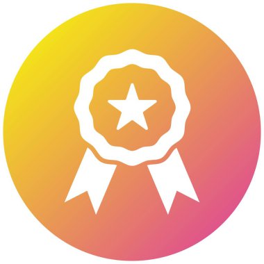 Rozet Vektörü Simgesi Tasarımı İllüstrasyonu