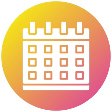 Takvim Vektörü Simgesi Tasarım İllüstrasyonu