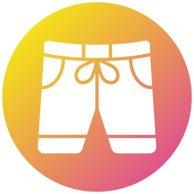 Kısa Vektör Simgesi Tasarım İllüstrasyonu