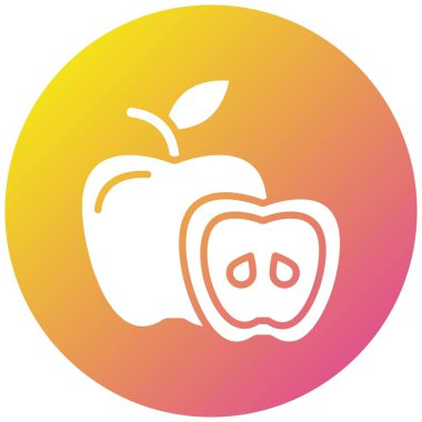 Apple Vektör Simgesi Tasarım İllüstrasyonu