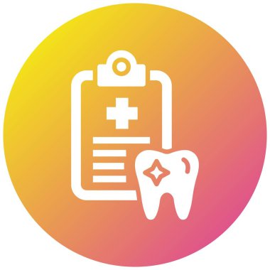 Diş Kaydı Vektör Simgesi Tasarım İllüstrasyonu