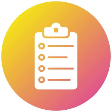 Liste Vektörü Simgesi Tasarım İllüstrasyonu